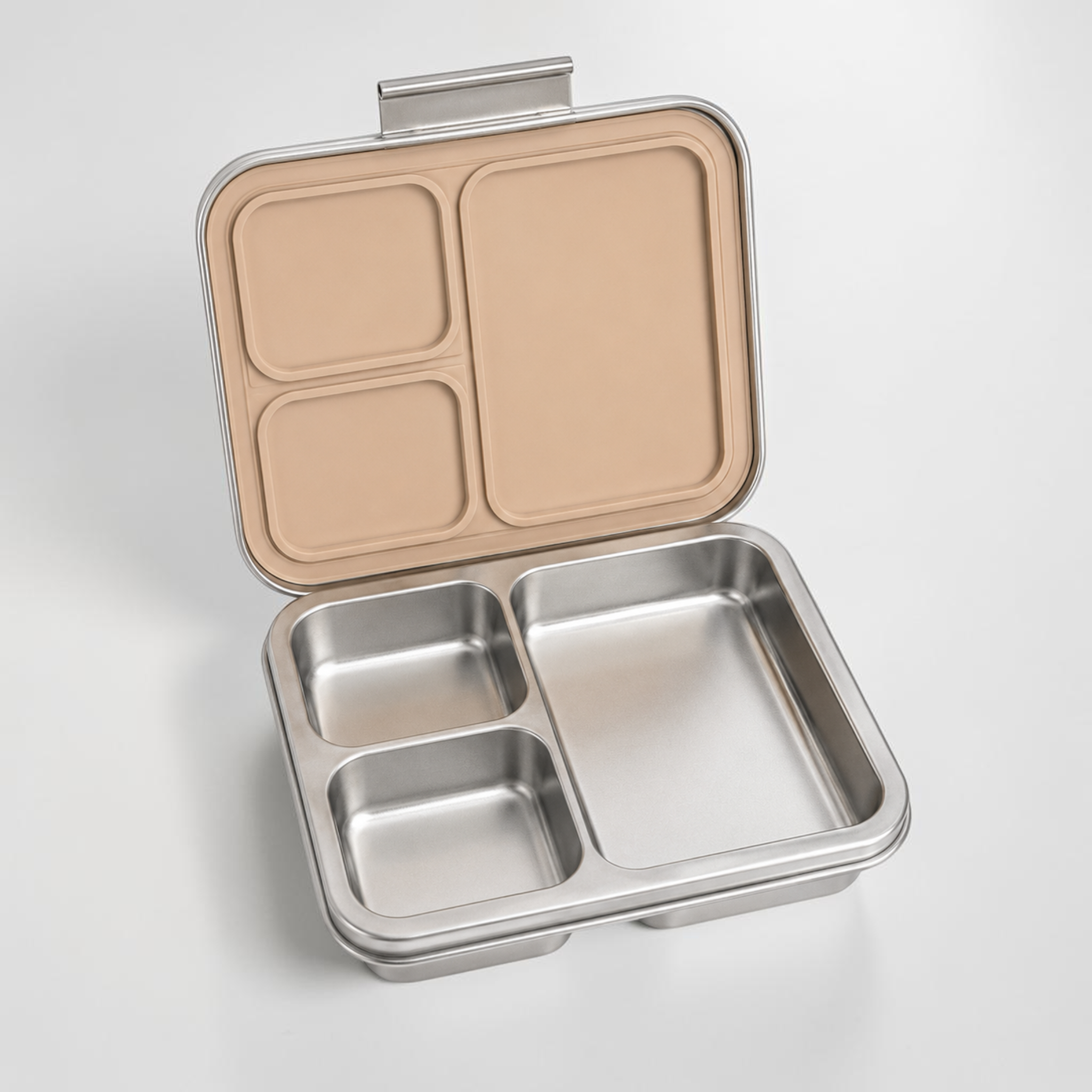 3 Compartment Stainless Steel Bento Lunch Box