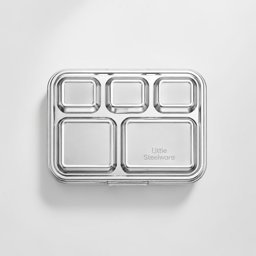 5 Compartment Stainless Steel Bento Lunch Box