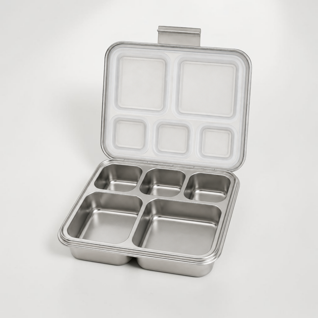 5 Compartment Stainless Steel Bento Lunch Box