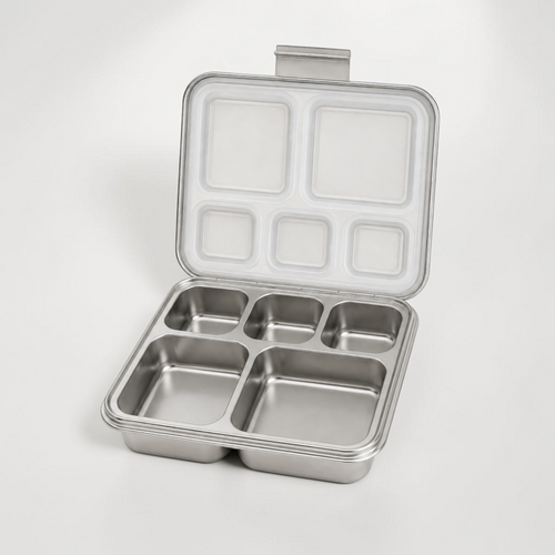 5 Compartment Stainless Steel Bento Lunch Box