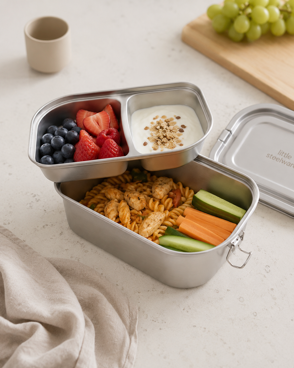 Double Layer Stainless Steel Lunch Box
