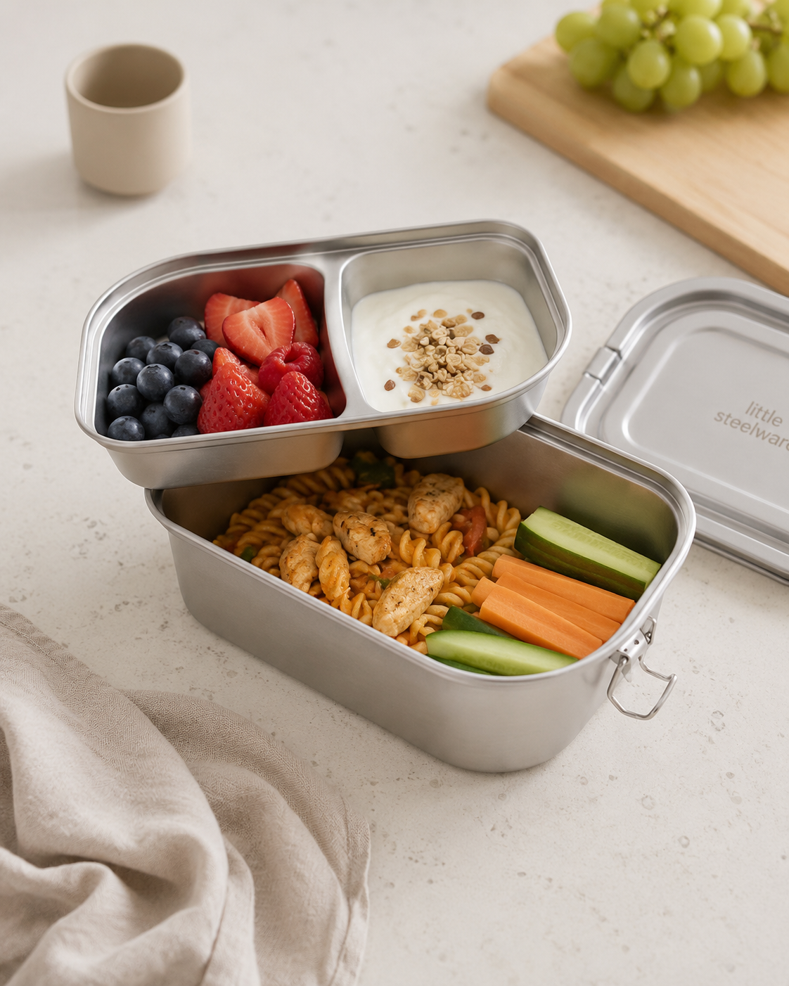 Double Layer Stainless Steel Lunch Box