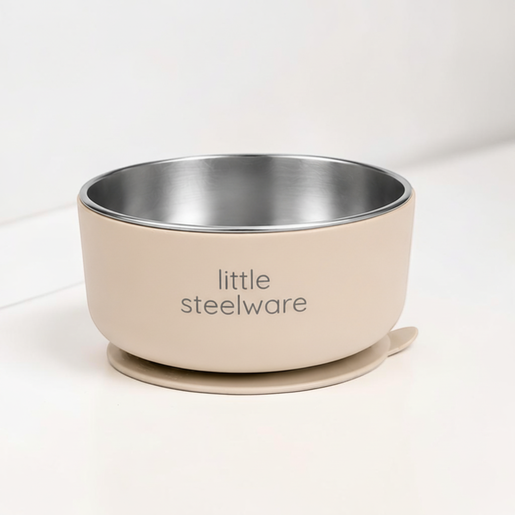 Stainless Steel Toddler Suction Bowl with Lid