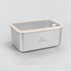 Microwavable Stainless Steel Container – Glass Lid 1.8L