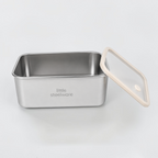 Microwavable Stainless Steel Container – Glass Lid 1.8L