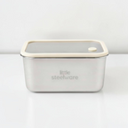 Microwavable Stainless Steel Container – Glass Lid 1L