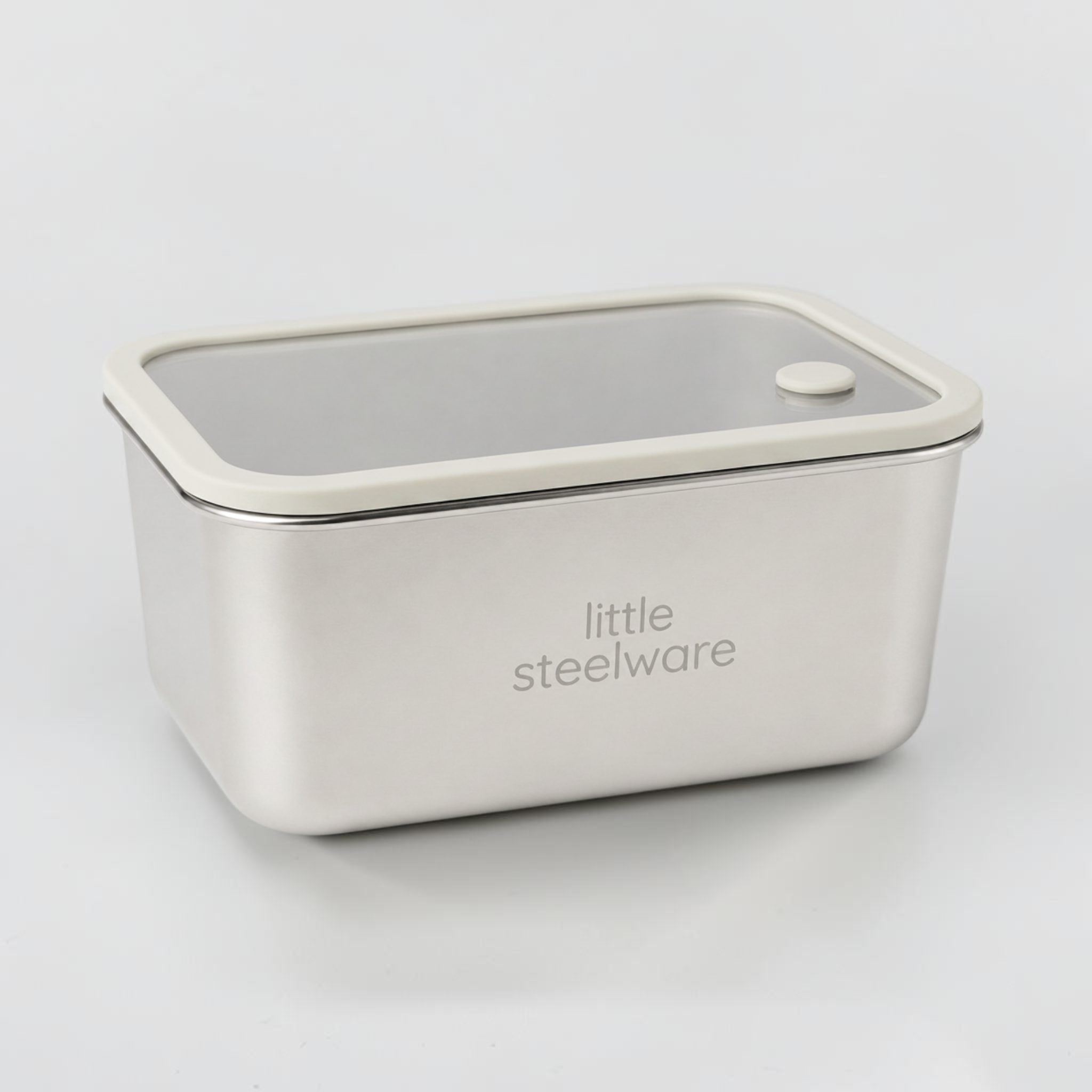 Microwavable Stainless Steel Container – Glass Lid 1L