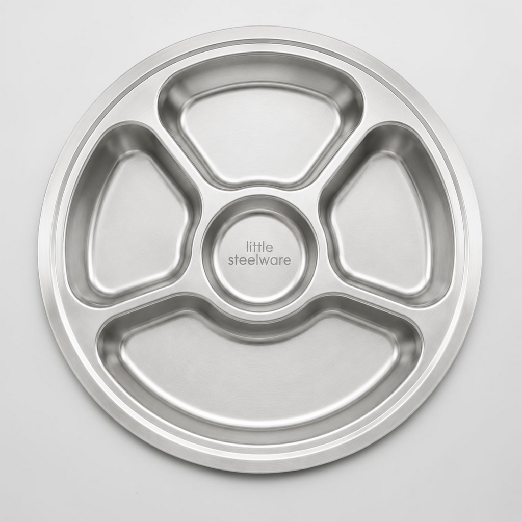 Stainless Steel Divided Snack Platter