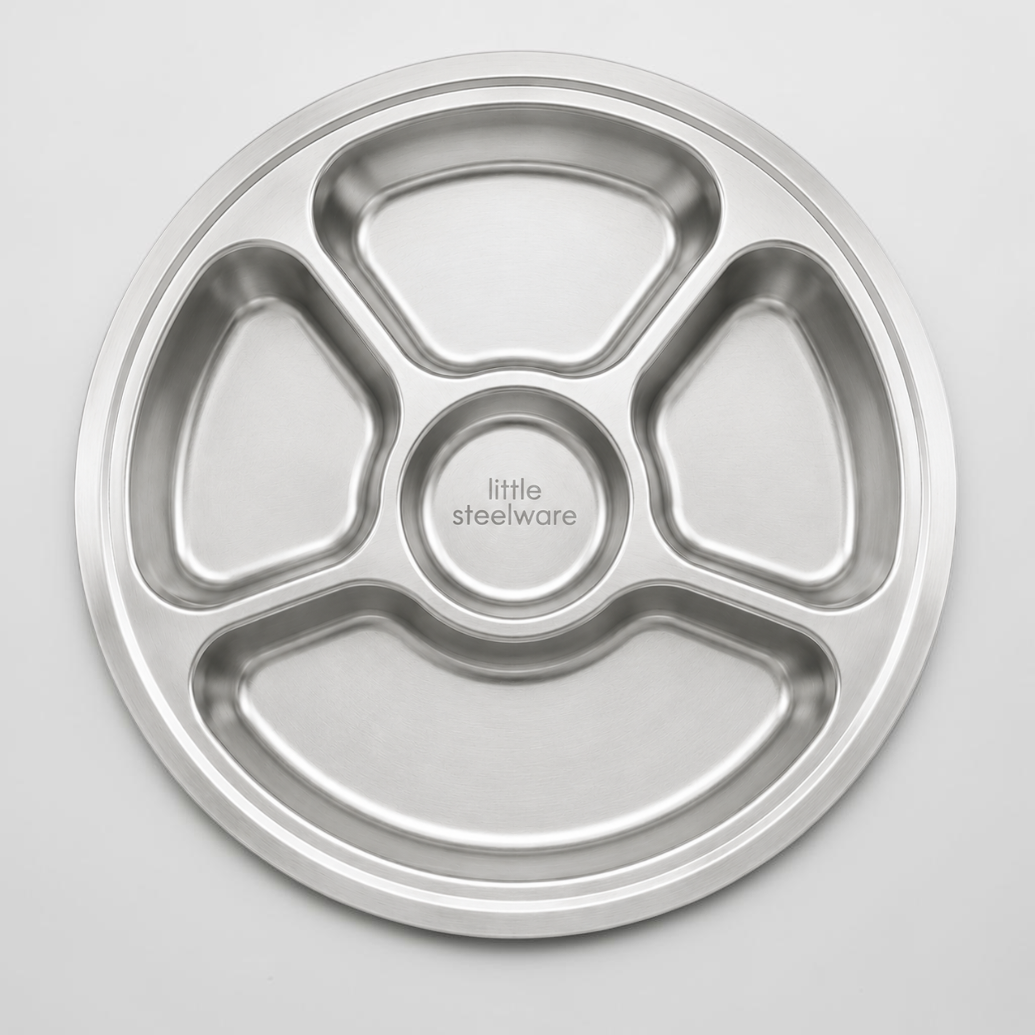 Stainless Steel Divided Snack Platter
