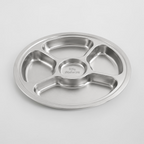 Stainless Steel Divided Snack Platter