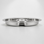 Stainless Steel Divided Snack Platter