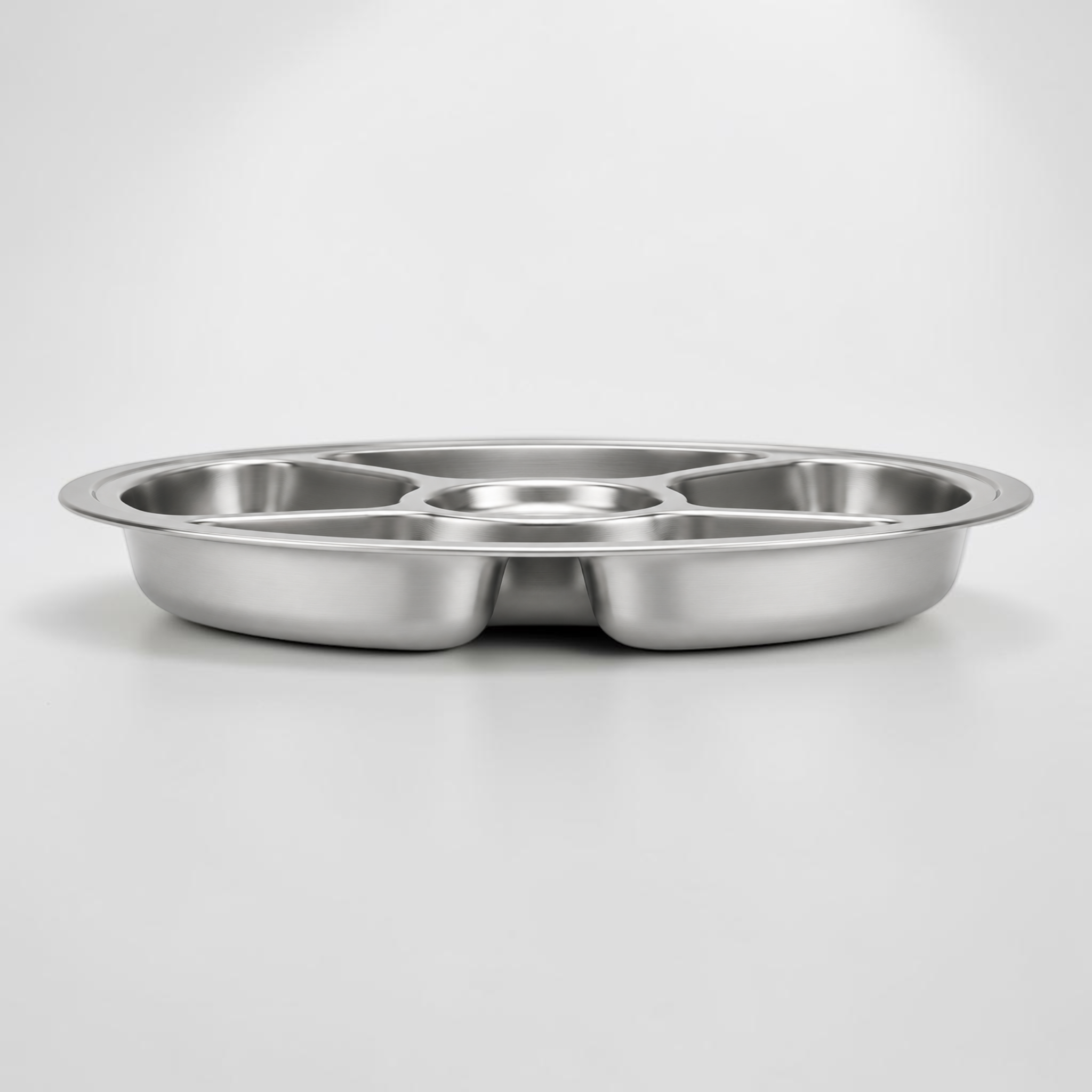 Stainless Steel Divided Snack Platter